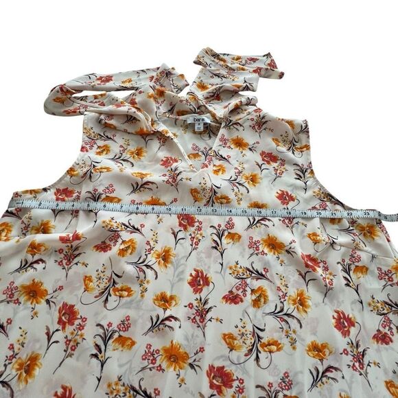 Bar III Tie Neck Floral Sleeveless Blouse size 2X - Picture 7 of 11